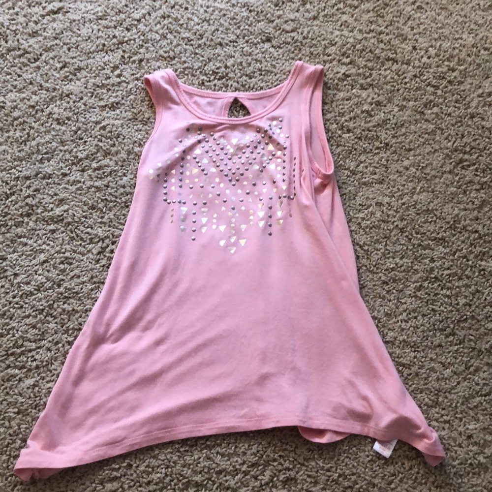 Justice gray tank top and justice pink tank top
